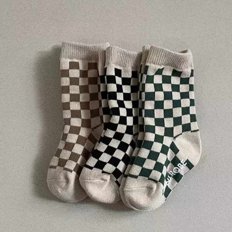 Checkered Board Socks (3-Pack)