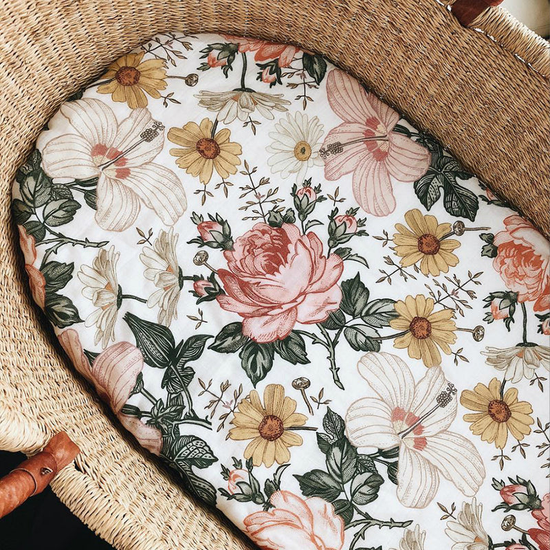 Floral Bassinet Sheet