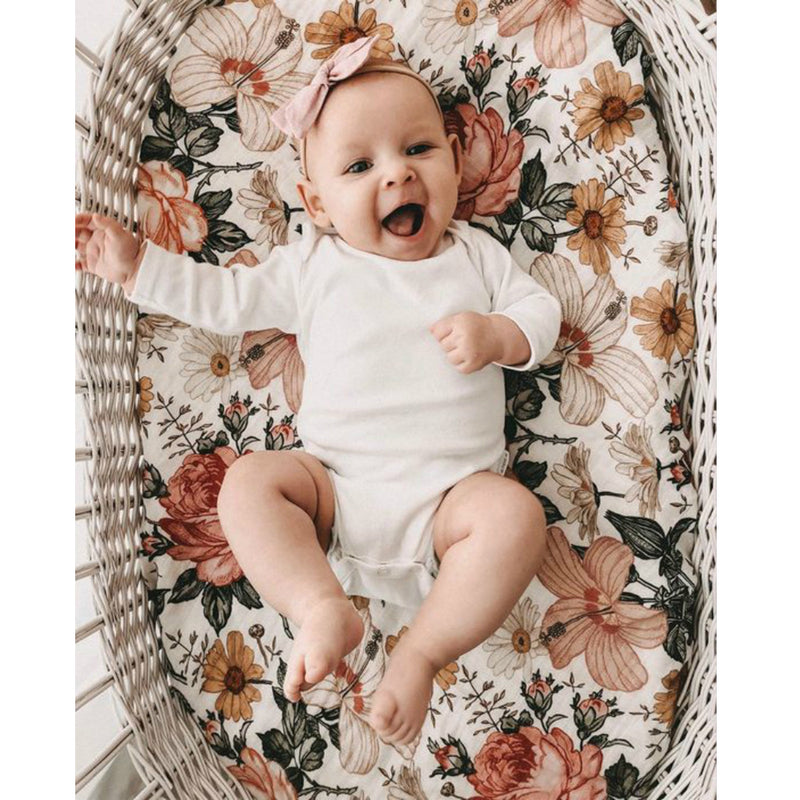 Floral Bassinet Sheet
